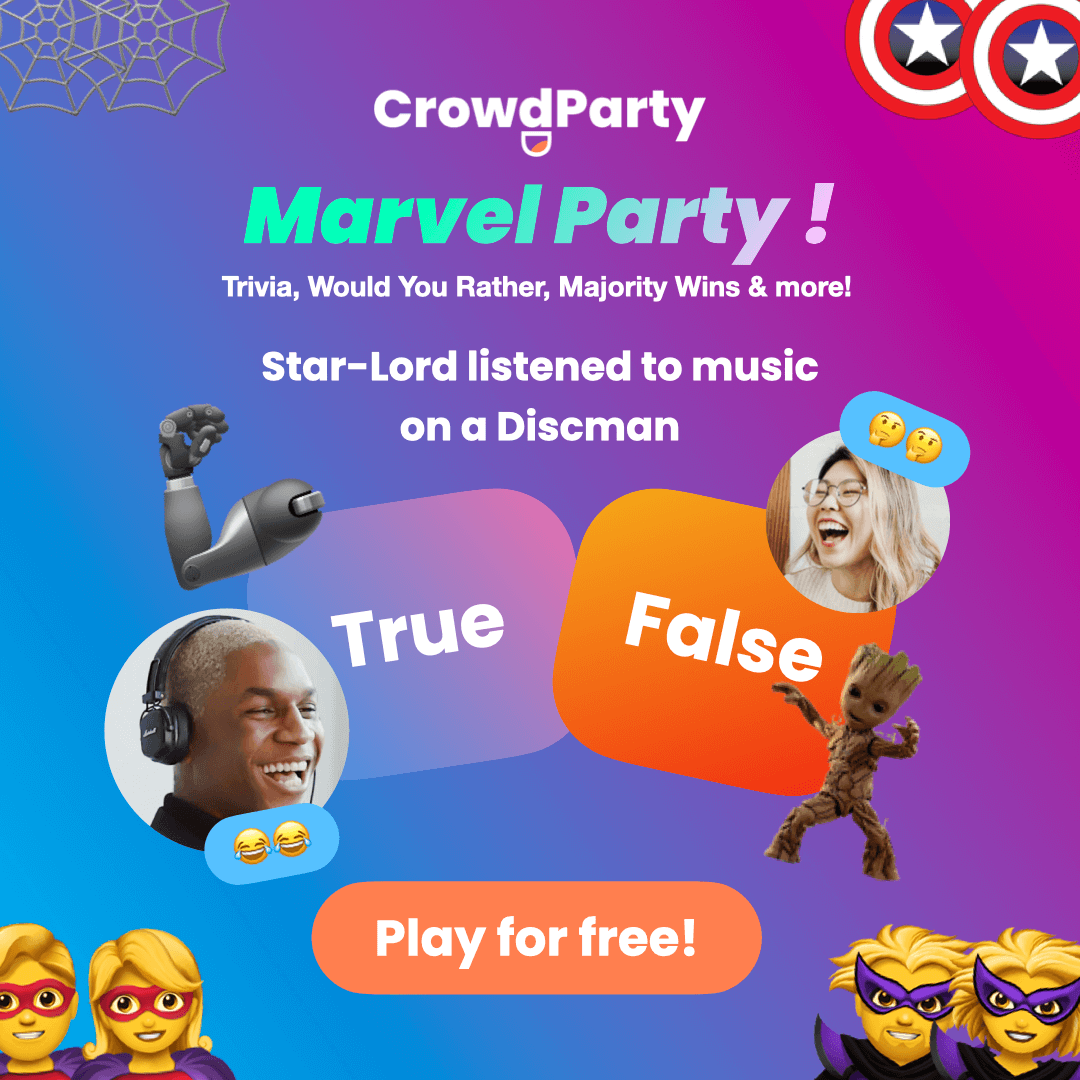 Play Marvel Party: Trivia, Majority Wins, and more!