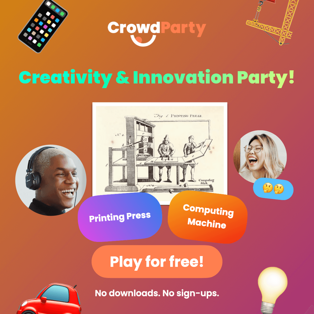 Play Creativity & Innovation Day Party: Trivia, Pick Who, Friendly Fire and more!