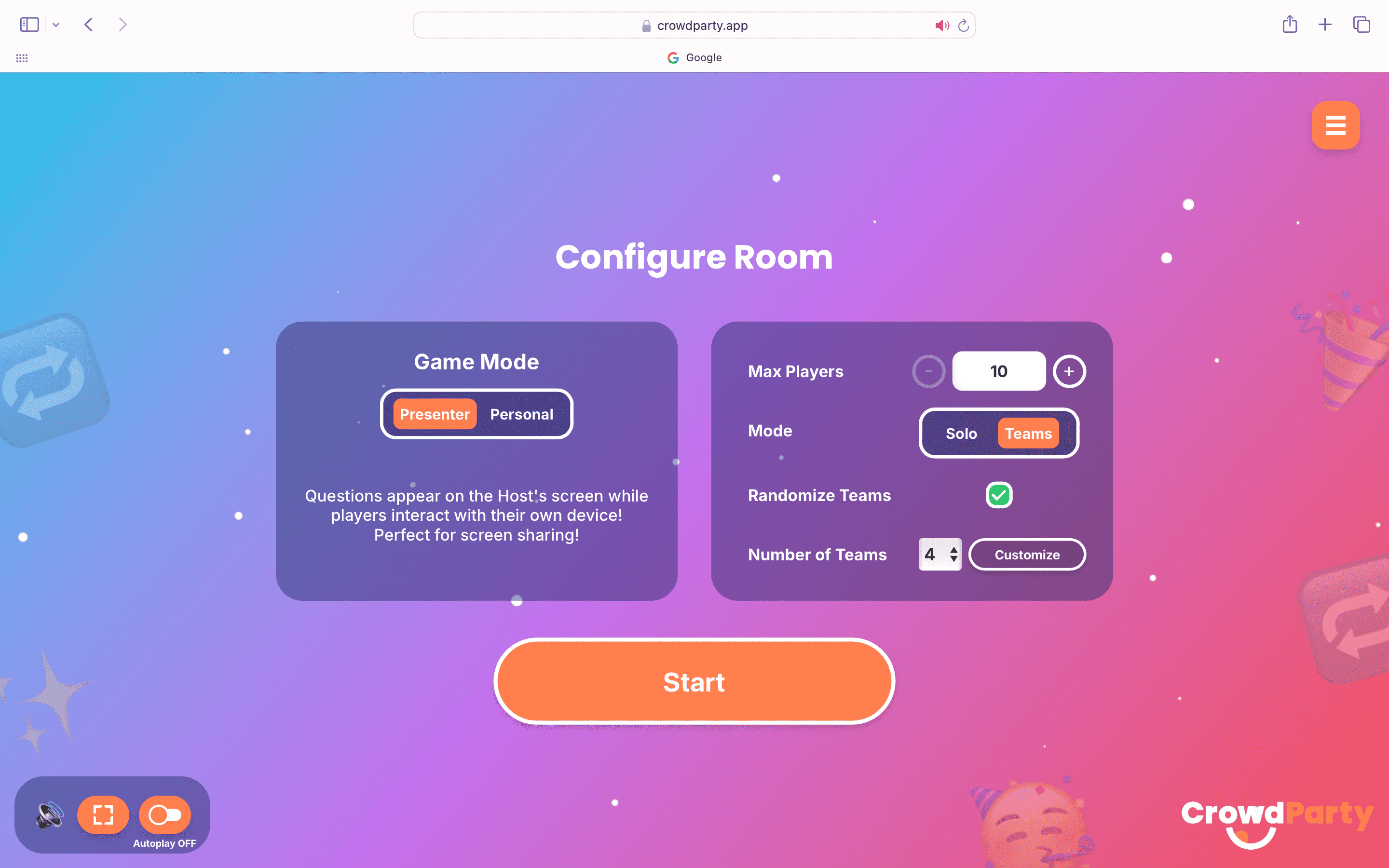 CrowdParty: Teams Mode